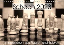 Schach 2023. Impressionen von Figuren und Spielen (Wandkalender 2023 DIN A4 quer)