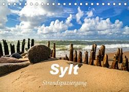 Sylt - Strandspaziergang (Tischkalender 2023 DIN A5 quer)