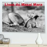 Lions du Masai mara (Premium, hochwertiger DIN A2 Wandkalender 2023, Kunstdruck in Hochglanz)