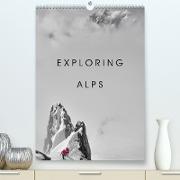 EXPLORING ALPS (Premium, hochwertiger DIN A2 Wandkalender 2023, Kunstdruck in Hochglanz)