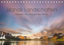 Islands Landschaften - Wasser, Eis und grünes Moos (Tischkalender 2023 DIN A5 quer)