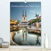 Stadtansichten von Halle Saale 2023 (Premium, hochwertiger DIN A2 Wandkalender 2023, Kunstdruck in Hochglanz)