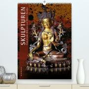 SKULPTUREN Hinduistische Göttinnen und Götter ¿ Buddhas (Premium, hochwertiger DIN A2 Wandkalender 2023, Kunstdruck in Hochglanz)
