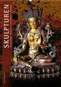 SKULPTUREN Hinduistische Göttinnen und Götter ¿ Buddhas (Wandkalender 2023 DIN A2 hoch)