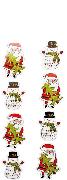W-Sticker - Santa Claus und Schneemänner
