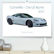 Corvette - Die US Ikone 2023CH-Version (Premium, hochwertiger DIN A2 Wandkalender 2023, Kunstdruck in Hochglanz)