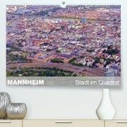 Mannheim - Stadt im Quadrat (Premium, hochwertiger DIN A2 Wandkalender 2023, Kunstdruck in Hochglanz)