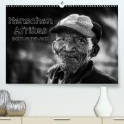 Menschen Afrikas schwarzweiß (Premium, hochwertiger DIN A2 Wandkalender 2023, Kunstdruck in Hochglanz)