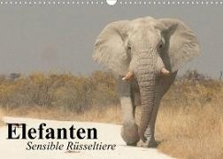 Elefanten. Sensible Rüsseltiere (Wandkalender 2023 DIN A3 quer)