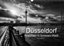 Düsseldorf Ansichten in Schwarz-Weiß (Wandkalender 2023 DIN A3 quer)