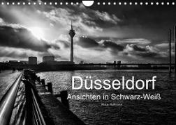 Düsseldorf Ansichten in Schwarz-Weiß (Wandkalender 2023 DIN A4 quer)