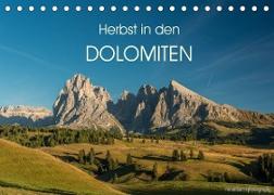 Herbst in den Dolomiten (Tischkalender 2023 DIN A5 quer)