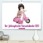 Der "philosophische" Katzenkalender 2023 (Premium, hochwertiger DIN A2 Wandkalender 2023, Kunstdruck in Hochglanz)