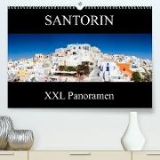 Santorin - XXL Panoramen (Premium, hochwertiger DIN A2 Wandkalender 2023, Kunstdruck in Hochglanz)