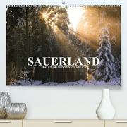 Sauerland - Malen mit Sonnenstrahlen (Premium, hochwertiger DIN A2 Wandkalender 2023, Kunstdruck in Hochglanz)