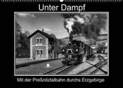 Unter Dampf - Mit der Preßnitztalbahn durchs Erzgebirge (Wandkalender 2023 DIN A2 quer)