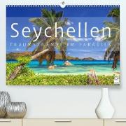 Seychellen Traumstrände im Paradies (Premium, hochwertiger DIN A2 Wandkalender 2023, Kunstdruck in Hochglanz)