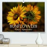 Sunflowers - Floral Impressions (Premium, hochwertiger DIN A2 Wandkalender 2023, Kunstdruck in Hochglanz)