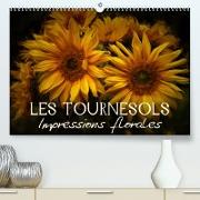 Les Tournesols Impressions florales (Premium, hochwertiger DIN A2 Wandkalender 2023, Kunstdruck in Hochglanz)