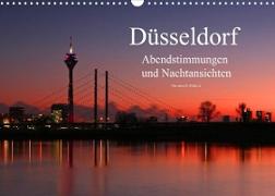 Düsseldorf Abendstimmungen und Nachtansichten (Wandkalender 2023 DIN A3 quer)