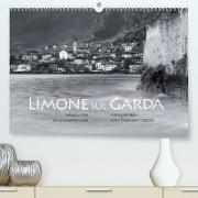 Limone sul Garda schwarzweiß (Premium, hochwertiger DIN A2 Wandkalender 2023, Kunstdruck in Hochglanz)