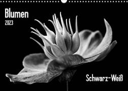Blumen 2023, Schwarz-Weiß (Wandkalender 2023 DIN A3 quer)