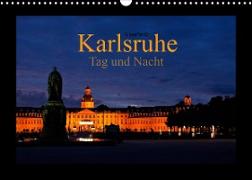 Karlsruhe Tag und Nacht (Wandkalender 2023 DIN A3 quer)
