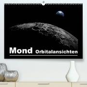 Mond Orbitalansichten (Premium, hochwertiger DIN A2 Wandkalender 2023, Kunstdruck in Hochglanz)