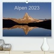Alpen (Premium, hochwertiger DIN A2 Wandkalender 2023, Kunstdruck in Hochglanz)