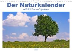 Der Naturkalender mit Zitaten und Sprüchen (Wandkalender 2023 DIN A4 quer)