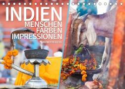 INDIEN Menschen Farben Impressionen (Tischkalender 2023 DIN A5 quer)