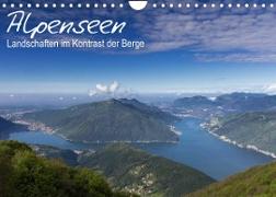 Alpensee - Landschaften im Kontrast der Berge (Wandkalender 2023 DIN A4 quer)