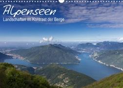 Alpensee - Landschaften im Kontrast der Berge (Wandkalender 2023 DIN A3 quer)