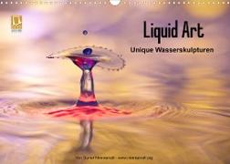 Liquid Art - Unique Wasserskulpturen (Wandkalender 2023 DIN A3 quer)