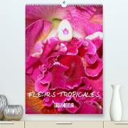 Fleurs tropicales / organiseur (Premium, hochwertiger DIN A2 Wandkalender 2023, Kunstdruck in Hochglanz)