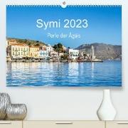 Symi 2023, Perle der Ägäis (Premium, hochwertiger DIN A2 Wandkalender 2023, Kunstdruck in Hochglanz)