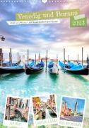 Venedig und Burano, Stadt am Wasser und Insel der bunten Häuser (Wandkalender 2023 DIN A3 hoch)