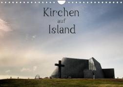 Kirchen auf Island (Wandkalender 2023 DIN A4 quer)