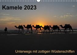 Kamele 2023 - Unterwegs mit zottigen WüstenschiffenCH-Version (Wandkalender 2023 DIN A3 quer)