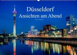 Düsseldorf - Ansichten am Abend (Wandkalender 2023 DIN A2 quer)