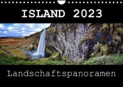 Island 2023 Landschaftspanoramen (Wandkalender 2023 DIN A4 quer)