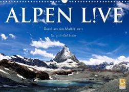 Alpen live - Rund um das Matterhorn (Wandkalender 2023 DIN A3 quer)