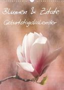 Blumen & Zitate / Geburtstagskalender (Wandkalender 2023 DIN A3 hoch)