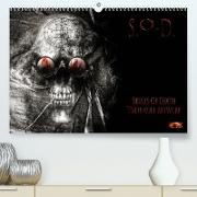 S.O.D. - Skulls Of Death Vol. II - Totenkopf Artworks (Premium, hochwertiger DIN A2 Wandkalender 2023, Kunstdruck in Hochglanz)