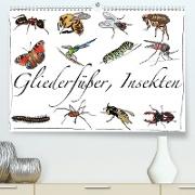 Gliederfüßer und Insekten (Premium, hochwertiger DIN A2 Wandkalender 2023, Kunstdruck in Hochglanz)