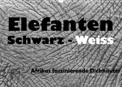 Elefanten Schwarz - Weiss (Wandkalender 2023 DIN A3 quer)