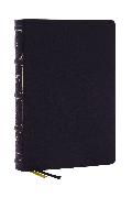 NKJV, Large Print Thinline Reference Bible, Blue Letter, Maclaren Series, Leathersoft, Black, Thumb Indexed, Comfort Print