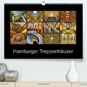 Hamburger Treppenhäuser (Premium, hochwertiger DIN A2 Wandkalender 2023, Kunstdruck in Hochglanz)