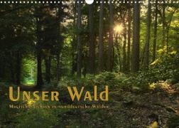 Unser Wald - Magische Sichten in norddeutsche Wälder / Geburtstagskalender (Wandkalender 2023 DIN A3 quer)