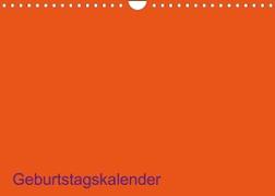 Bastel-Geburtstagskalender orange / Geburtstagskalender (Wandkalender 2023 DIN A4 quer)